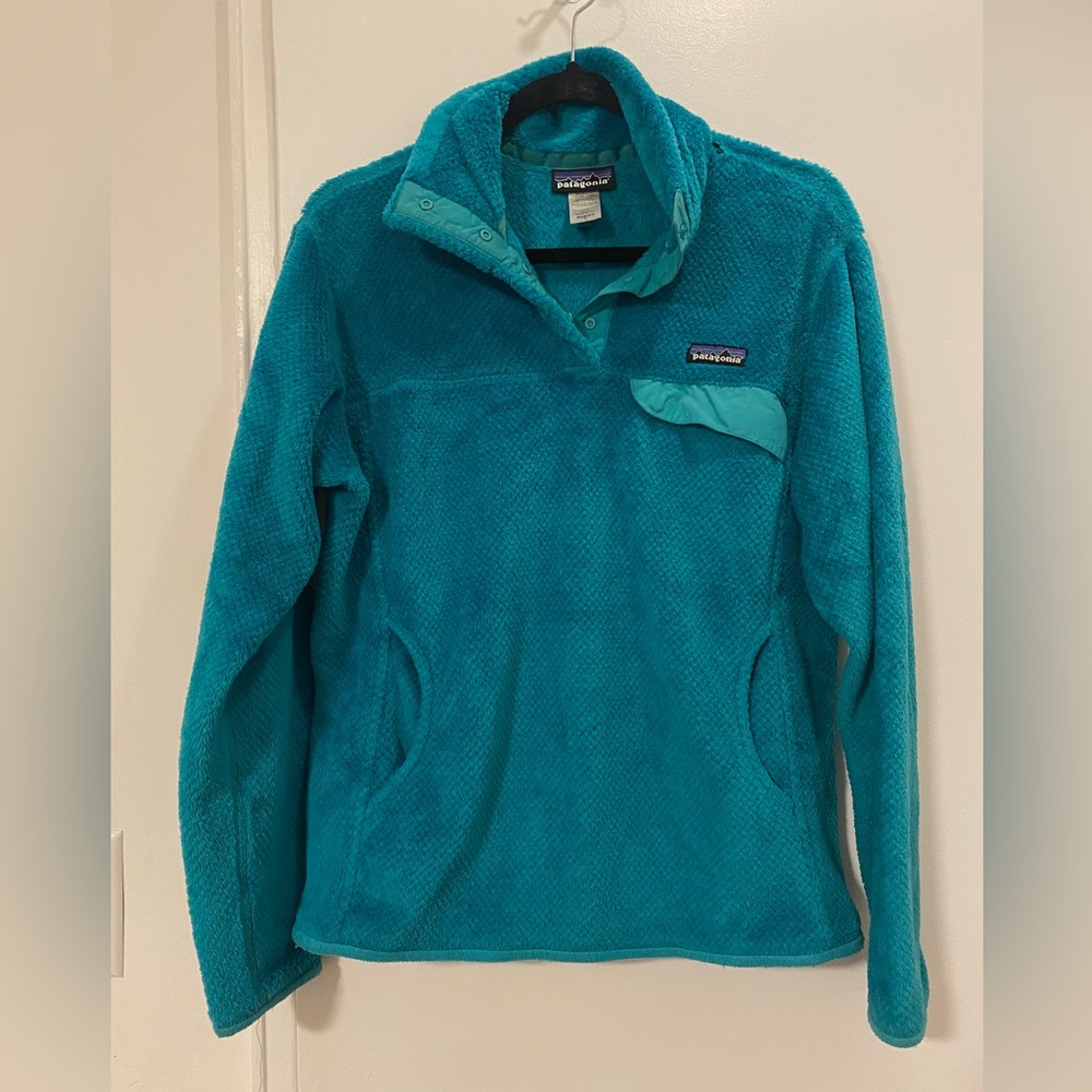 Patagonia Women's Re-Tool Snap-T® Fleece Pullover- Size Women's Large- Teal